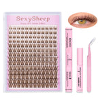 Eyelash Extension Kit DIY Brown Lash Clusters